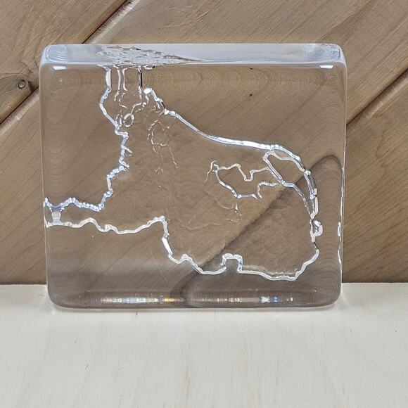 Vtg Hand Made Royal Leerdam Netherlands shape Holland Crystal Paperweight Dutch - Picture 6 of 7